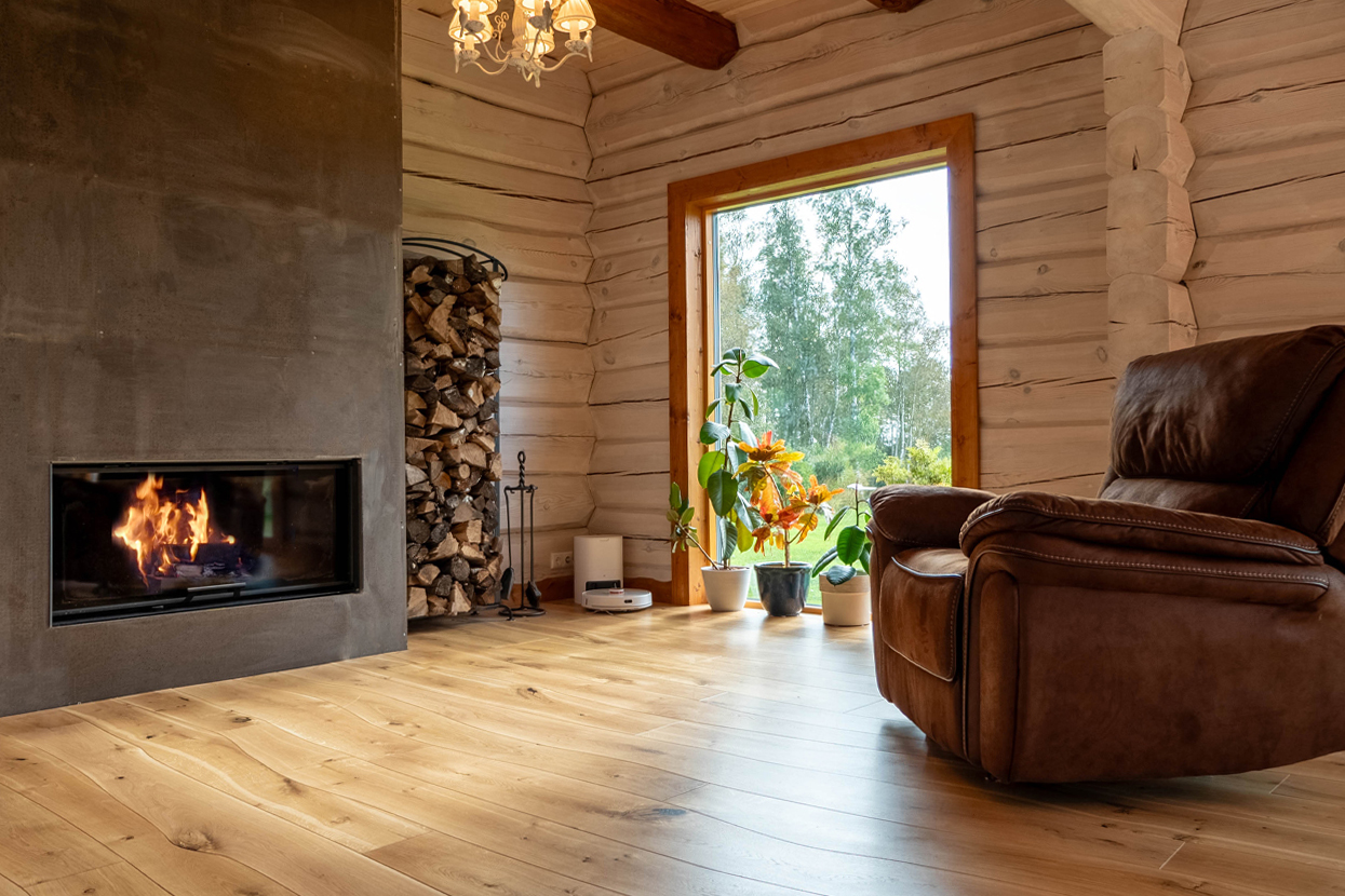 Rustic Curved Edge Engineered Hardwood Oak Parquet Flooring